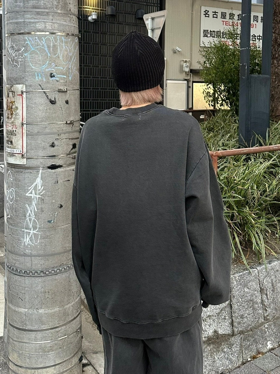 受注制【Chikashitsu +】stitch design sweat (3color)