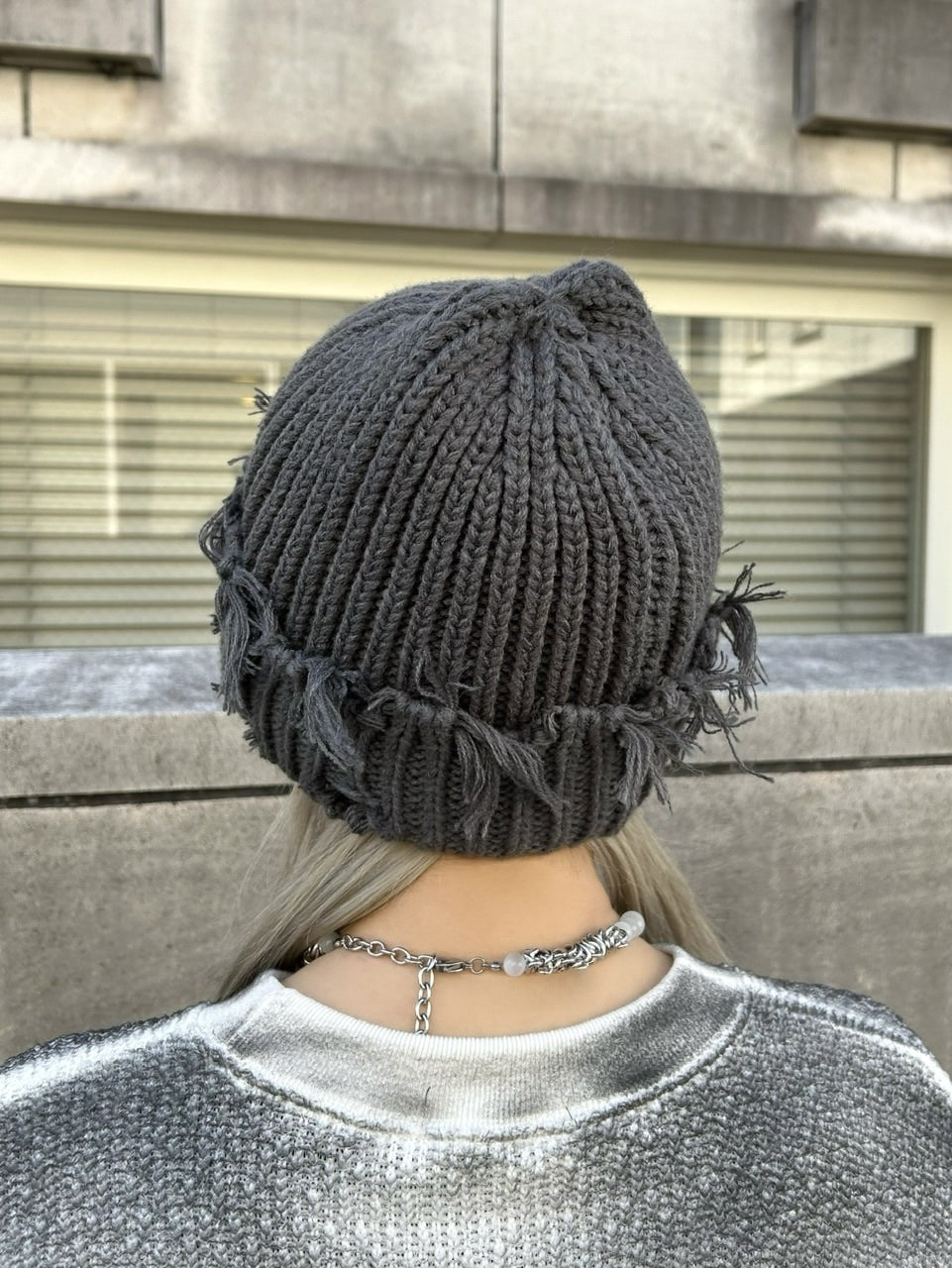 受注制【Never mind the XU】damage beanie (2color)