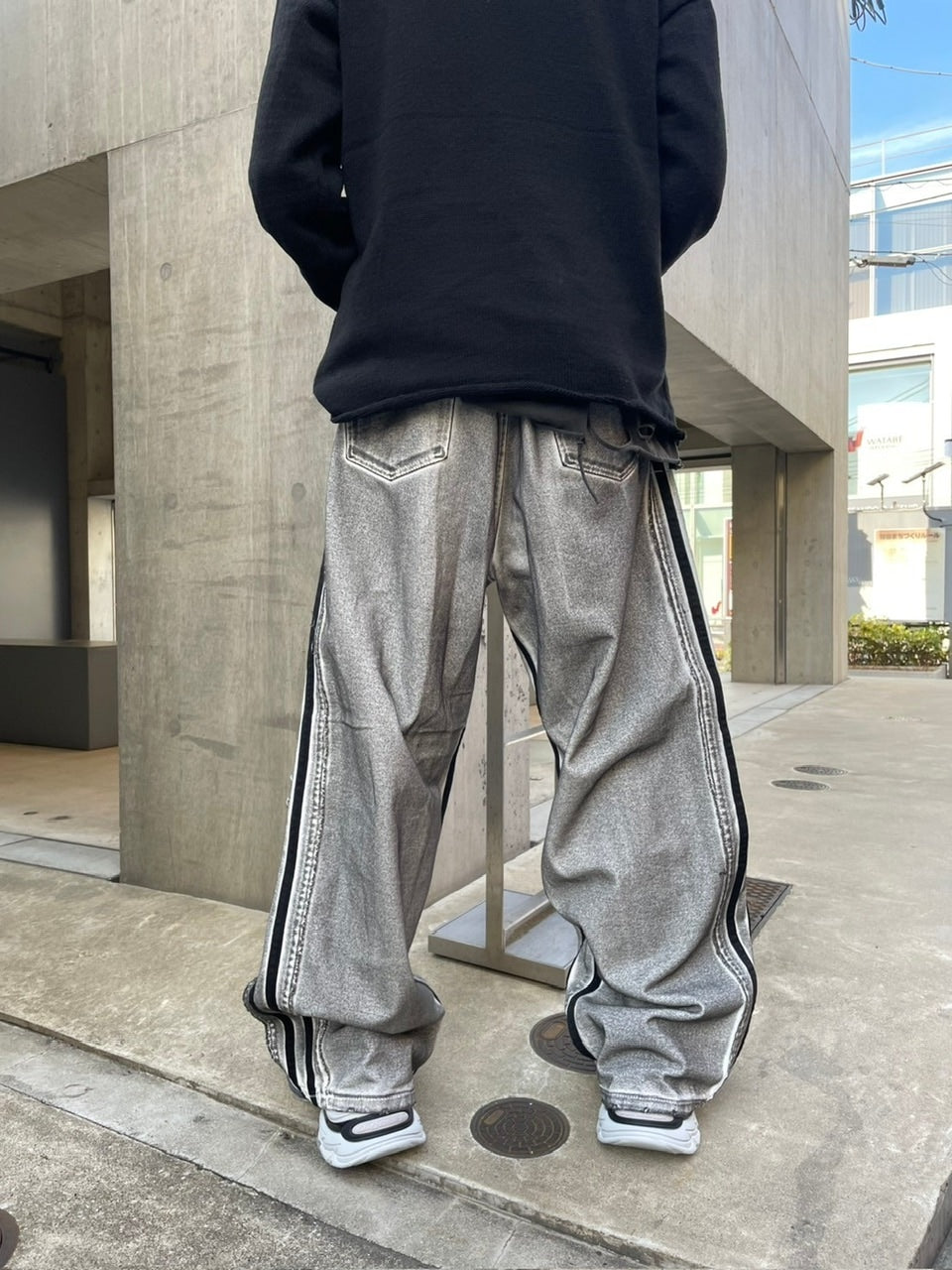 受注制【nmtc +】side line wash denim pants (2color)