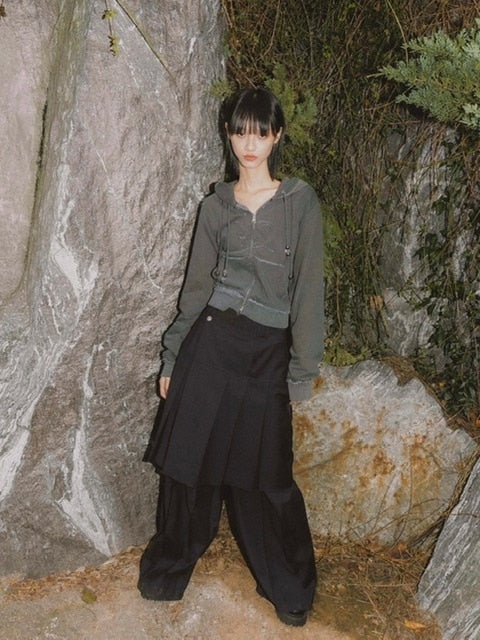 【FLAREUP】Layered Zip Hoodie / 【フレアアップ】レイヤードジップパーカー