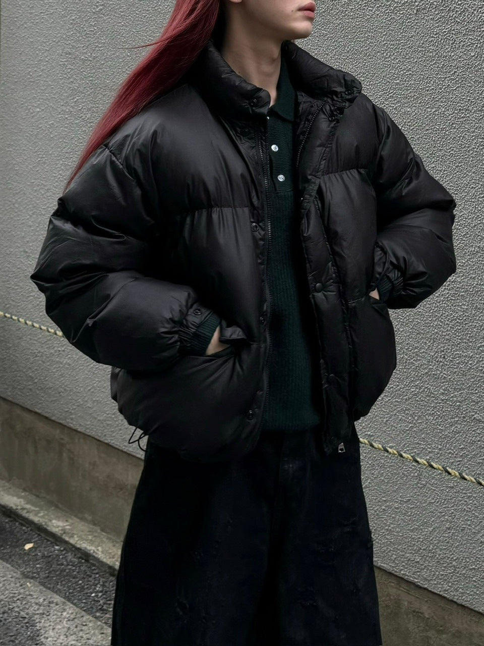 受注制【Chikashitsu +】unisex padding heat jacket (3color)