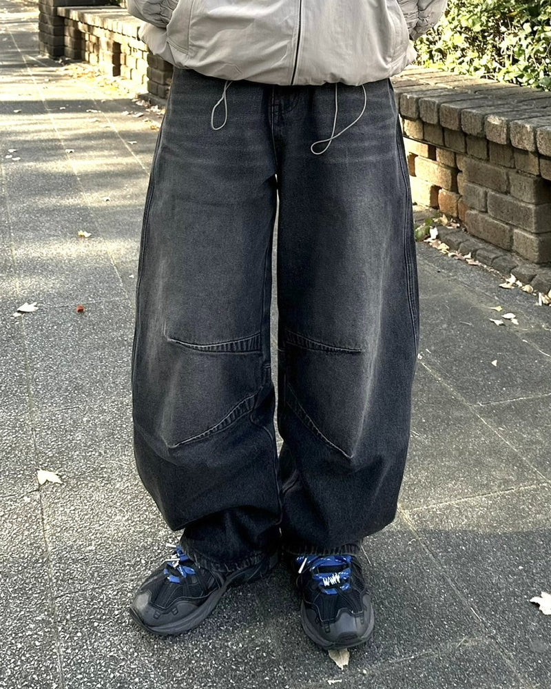 受注制【youll】pin tuck denim pants (2color)