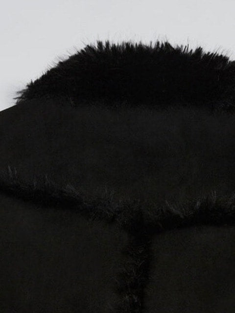 【NOT KNOWING】HOURGLASS MOUTON FUR COAT / 【ノットノーイング】アワーグラスマウンテンファーコート