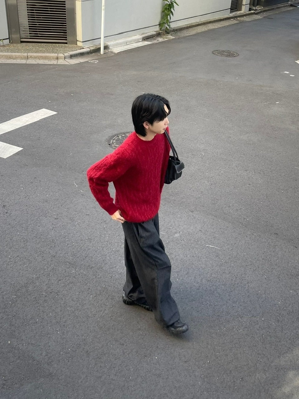 受注制【Chikashitsu +】angora like cable knit (3color)