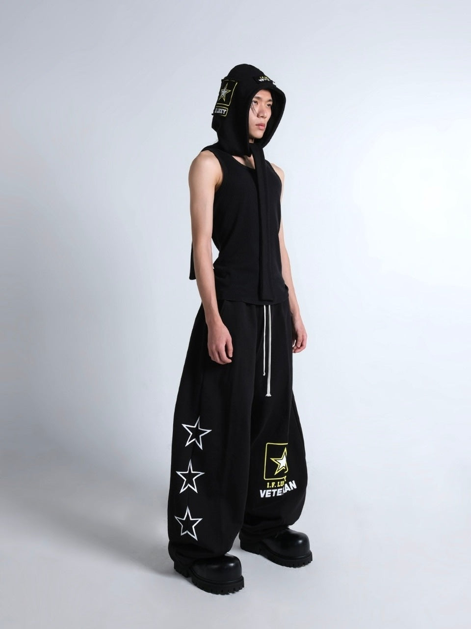 【IFEELLUCKY】Lucky army big sweat pants / 【アイフィールラッキー】ラッキーアーミービックスウェットパンツ