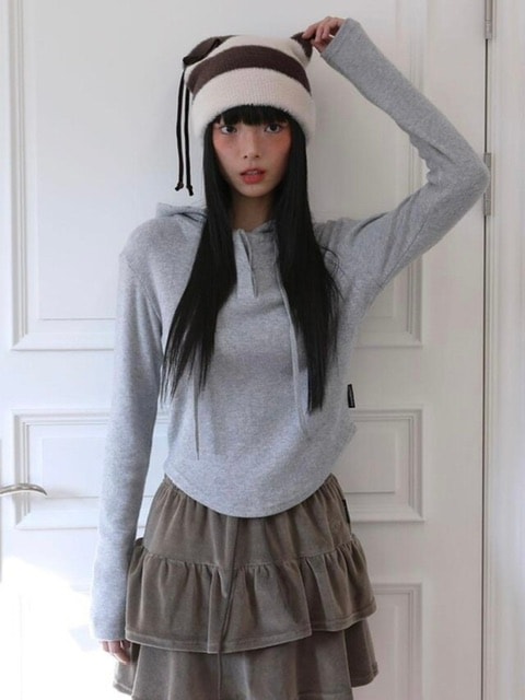 【Uglyshadow】BASIC CROP HOODIE