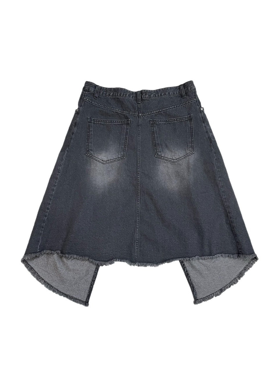 受注制【Chikashitsu +】wrapping design denim skirt (2color)