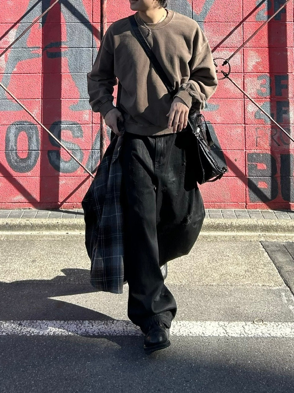 受注制【Chikashitsu +】antique like eco leather tote bag / 【チカシツプラス】アンティーク風エコレザートートバッグ