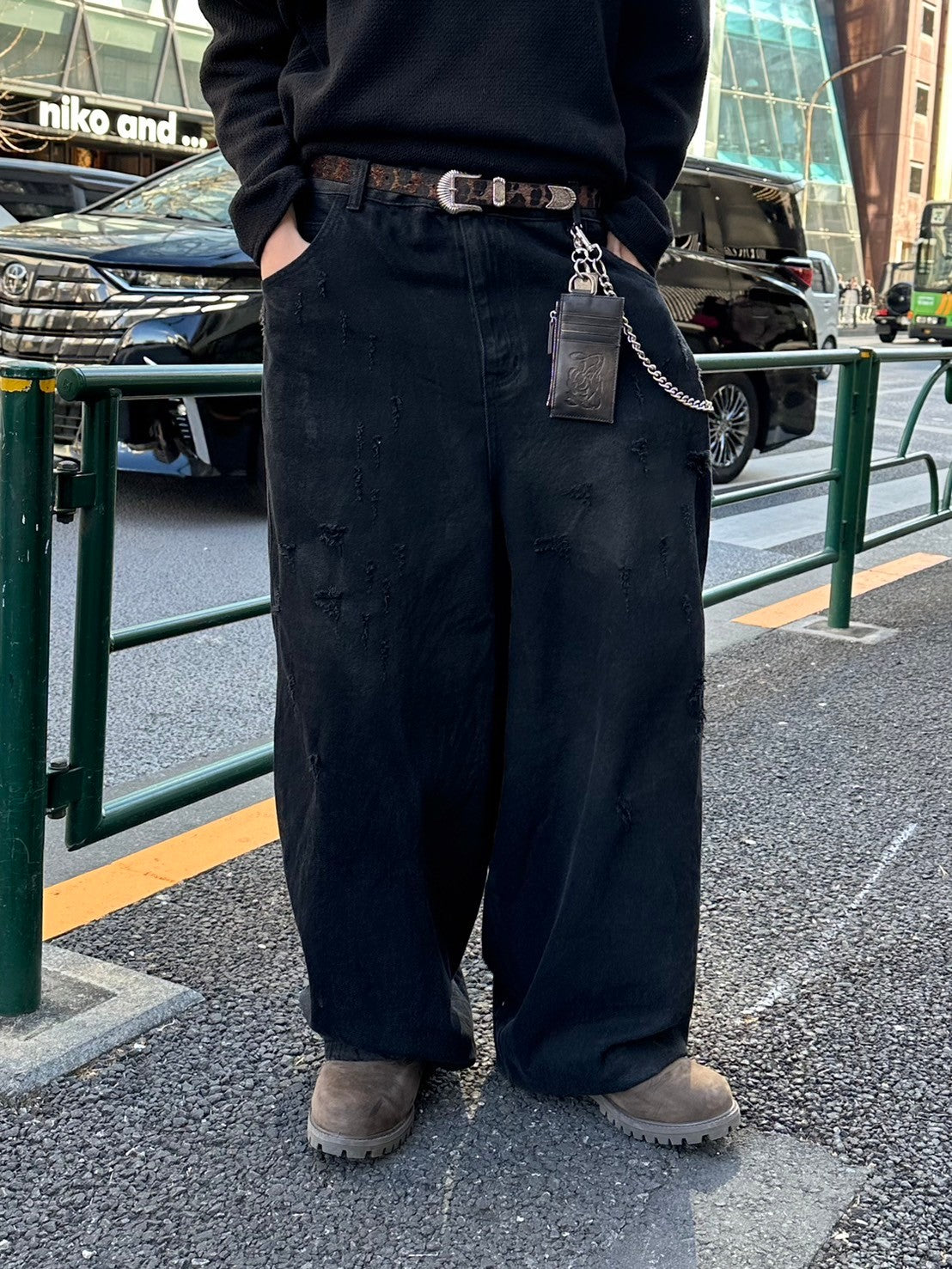 受注制【Chikashitsu +】western leopard belt (2color)