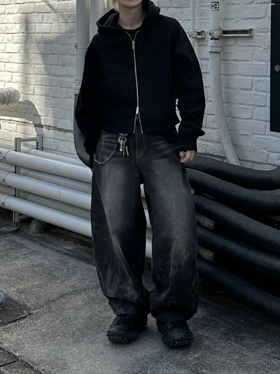 大阪店WEB限定受注制【Chikashitsu +】dirty wash balloon denim pants