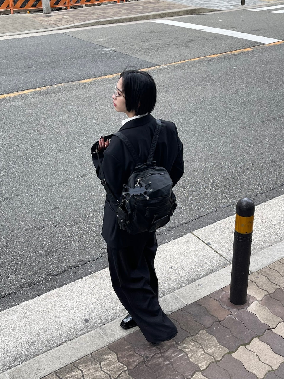 受注制【oaks】cropped pintuck pocket shirt (3color)