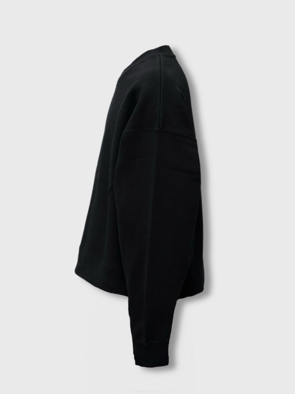 【CS】cropped vneck sweat shirt (black)