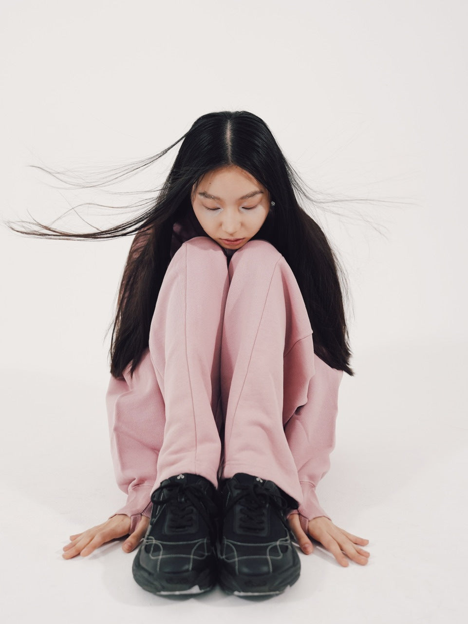 【CS】2tuck sweat pants (pink)