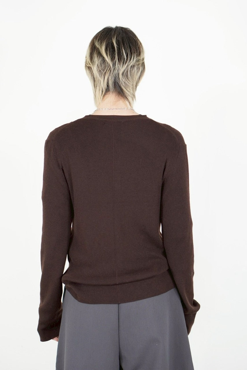 【Chikashitsu +】henry neck long sleeve knit (4color)