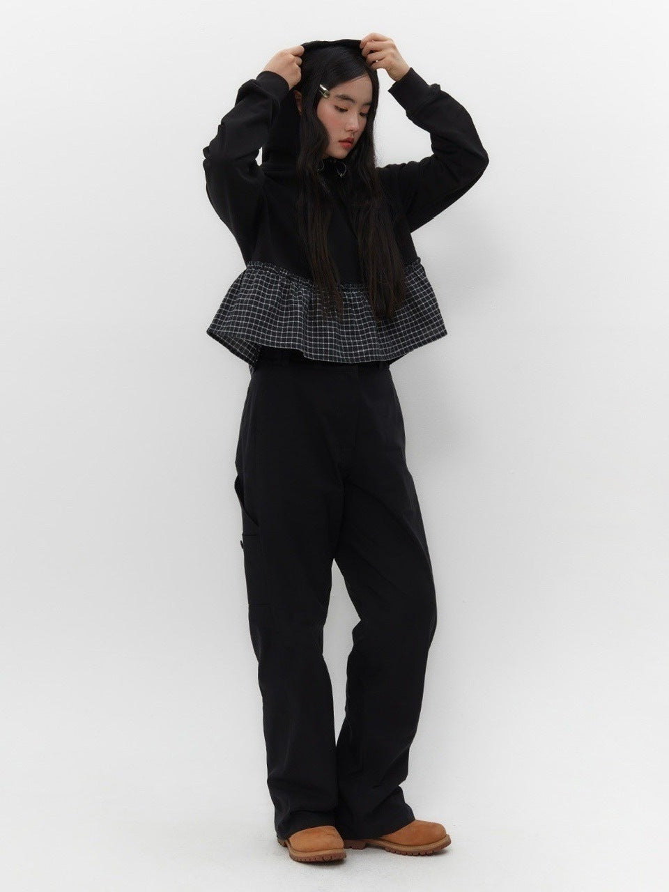 【TUOMIO】FRILL LAYERED HOOD