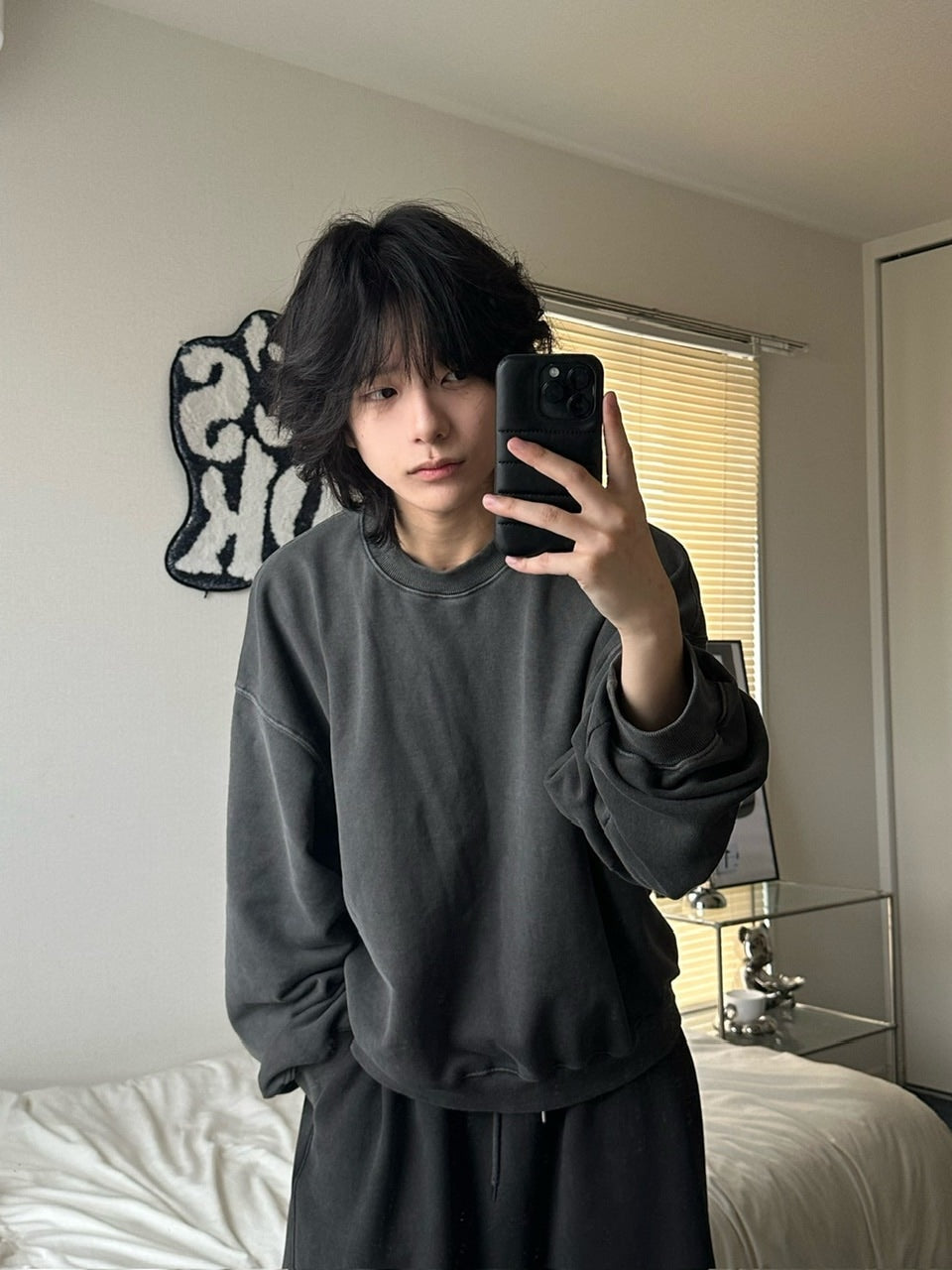 受注制【LUV CODE】pigment sweat shirt (2color)