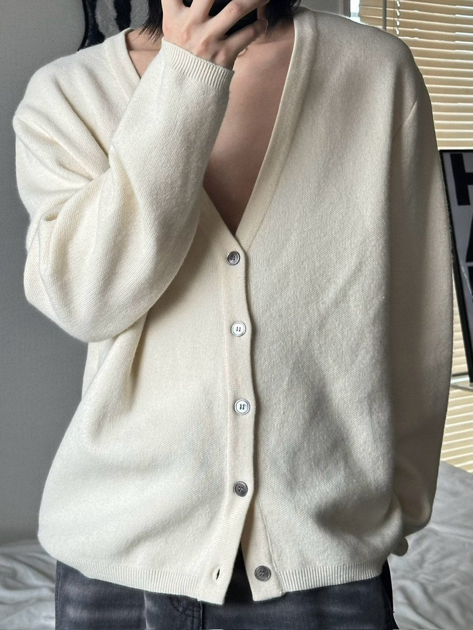 【LUV CODE】simple knit cardigan (4color)