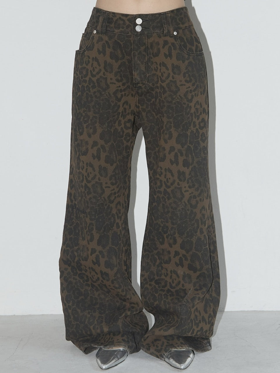 【FANCY CLUB】LEOPARD BOOTCUT PANTS