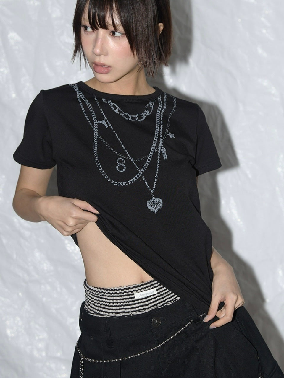 【FANCY CLUB】FY STRIPE MICRO SHORT PANTS