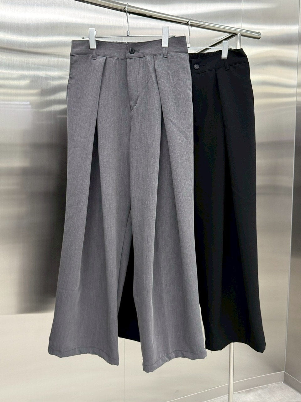 受注制【nmtc +】pin tuck wide slacks (2color)