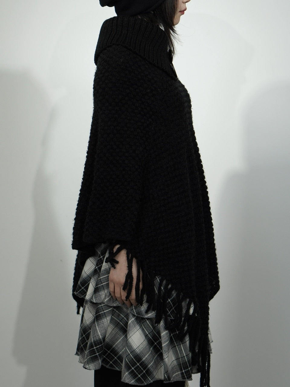 国際配送【Nerd out XU】high neck poncho (2color)