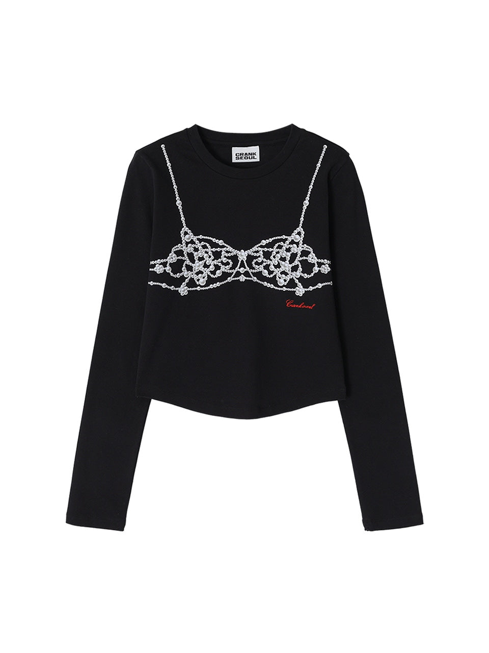【CRANK】PEARL BUSTIER PRINTING TOP