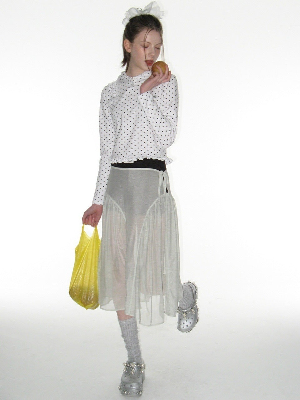 【CRANK】SHEER FRILL LAYERED SKIRT