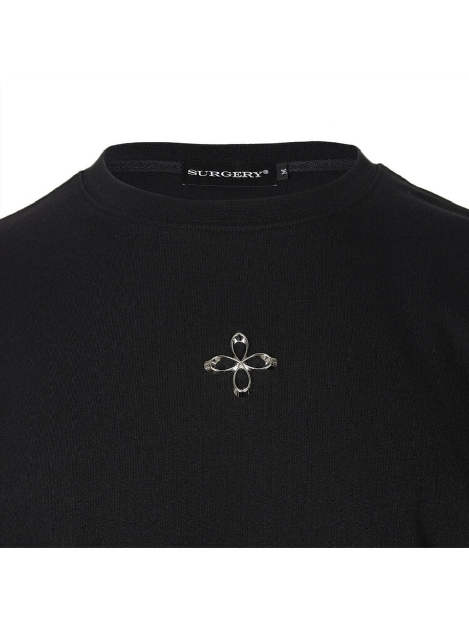 【SURGERY】unbalance metal clover logo T-shirts