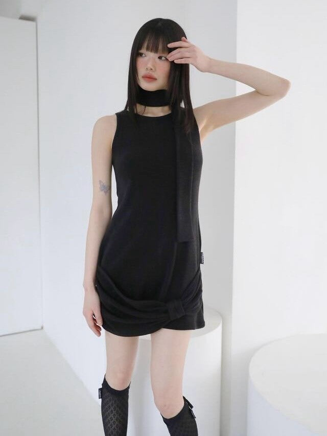 【Uglyshadow】SLEEVELESS RIBBON DRESS