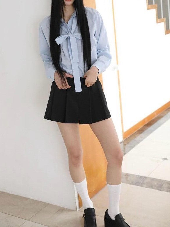 【Uglyshadow】TIE HALF SHIRT