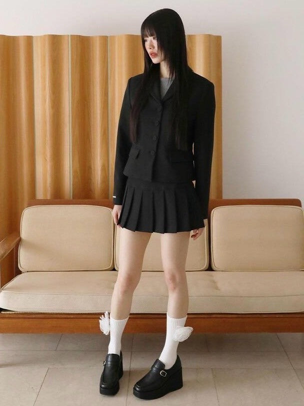 【Uglyshadow】BURTON MINI PLEATS SKIRT