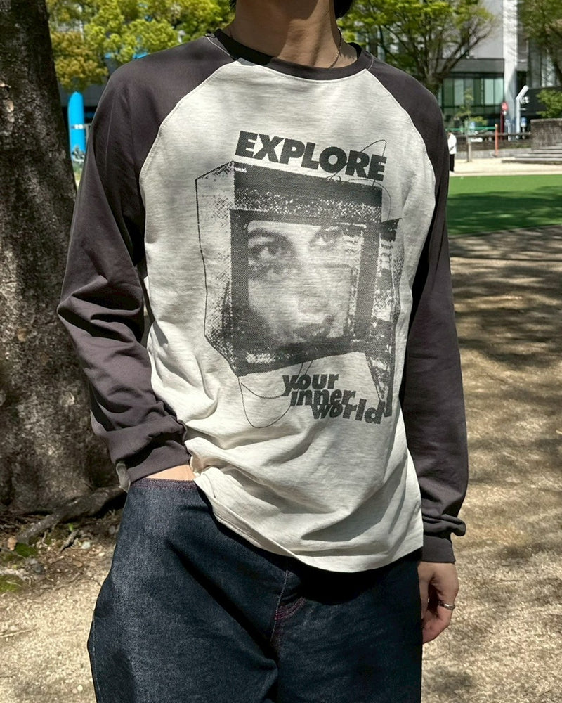 受注制【youll】explore raglan long sleeve tee