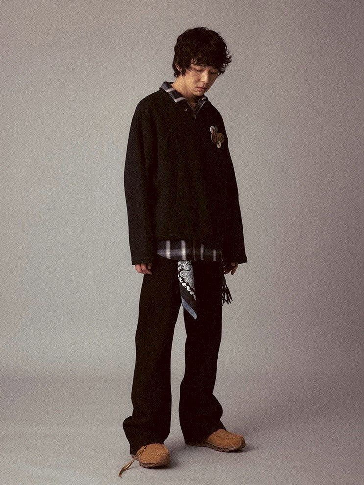 【Cord】Round Cut Vent Crew-neck