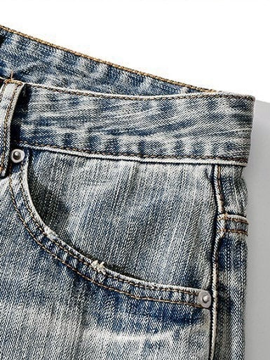 【Cord】Washed Under Cut Denim Pants