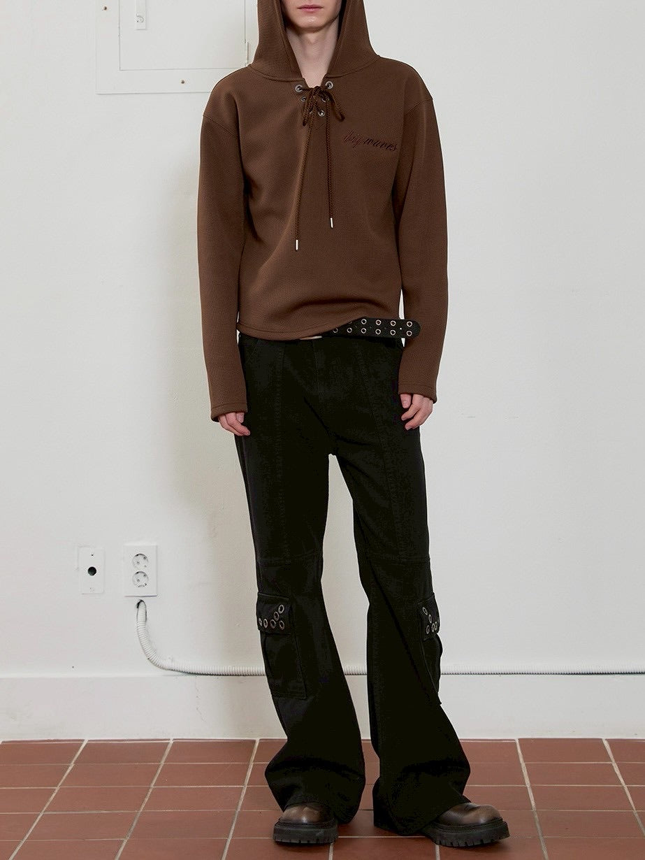 【ESC STUDIO】eyelet denim bootcut pants / 【イーエスシースタジオ】アイレットブーツカットデニムパンツ