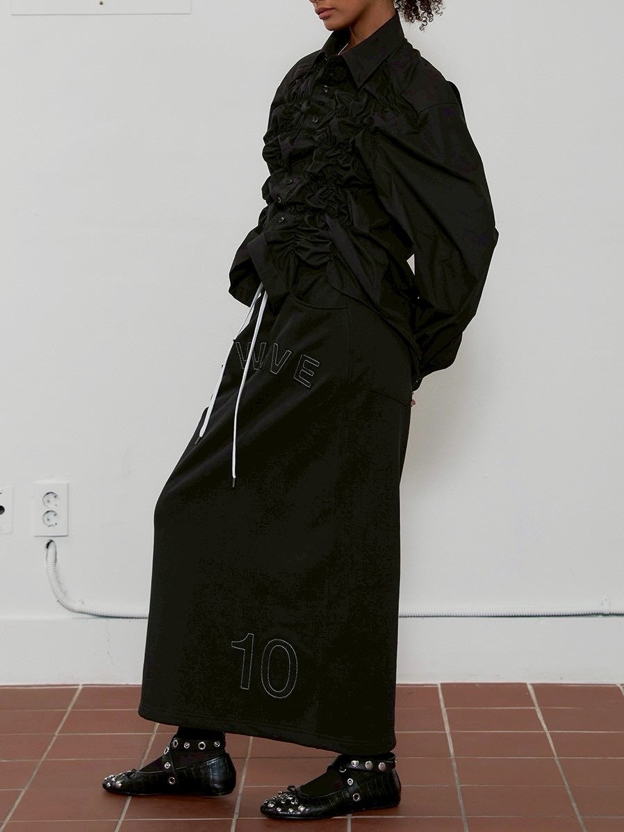 【ESC STUDIO】big waves long skirt