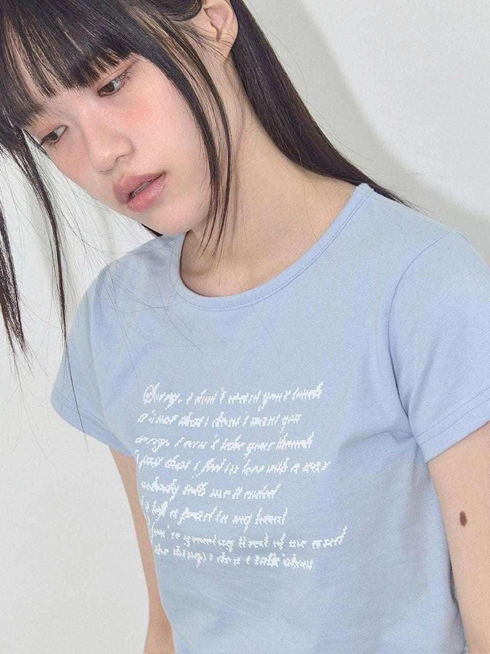 【FANCY CLUB】ANGEL MARK CROP TEE / 【ファンシークラブ】クロップロゴ半袖Tシャツ