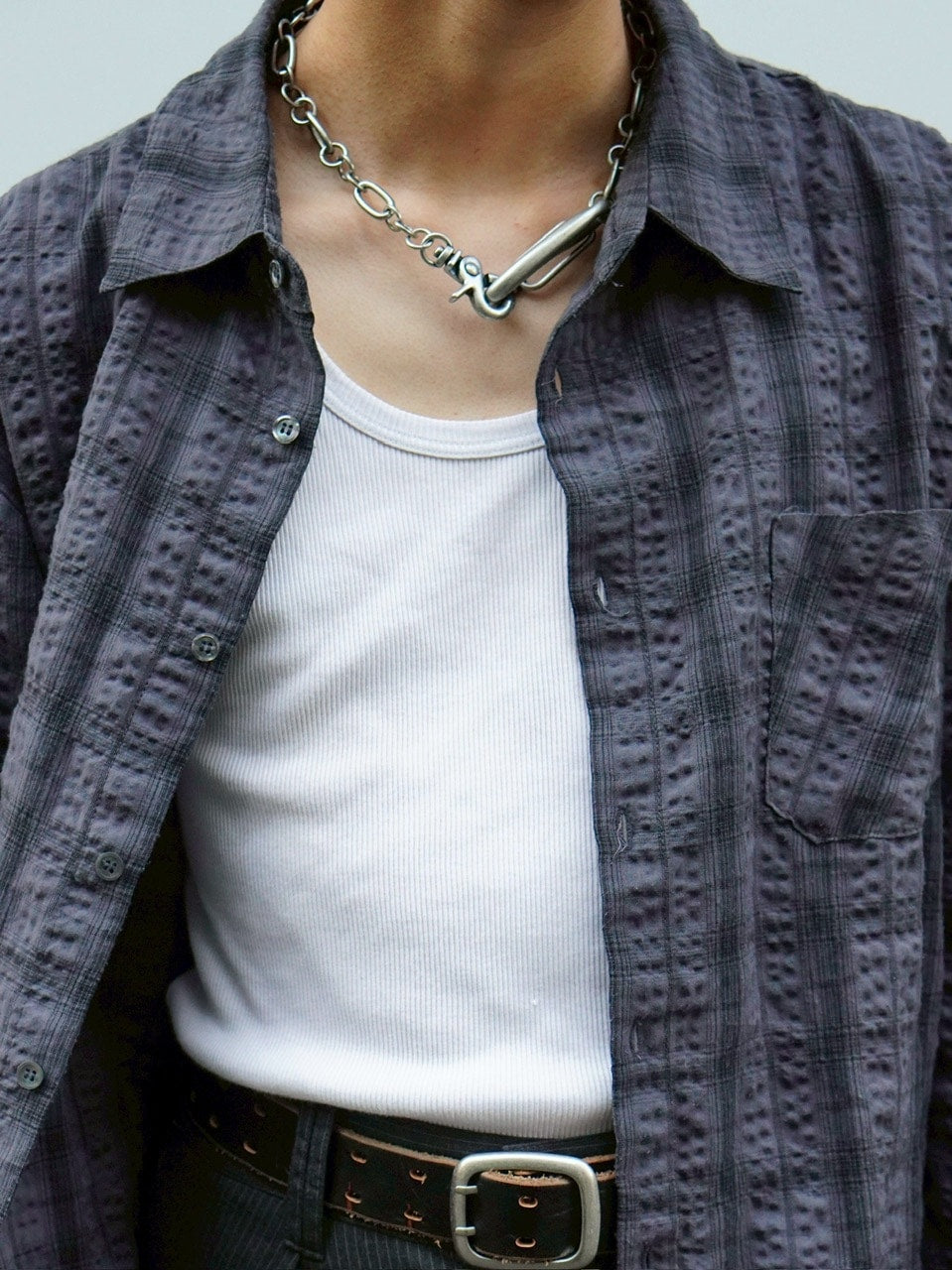 受注制【Chikashitsu +】antique silver wallet chain