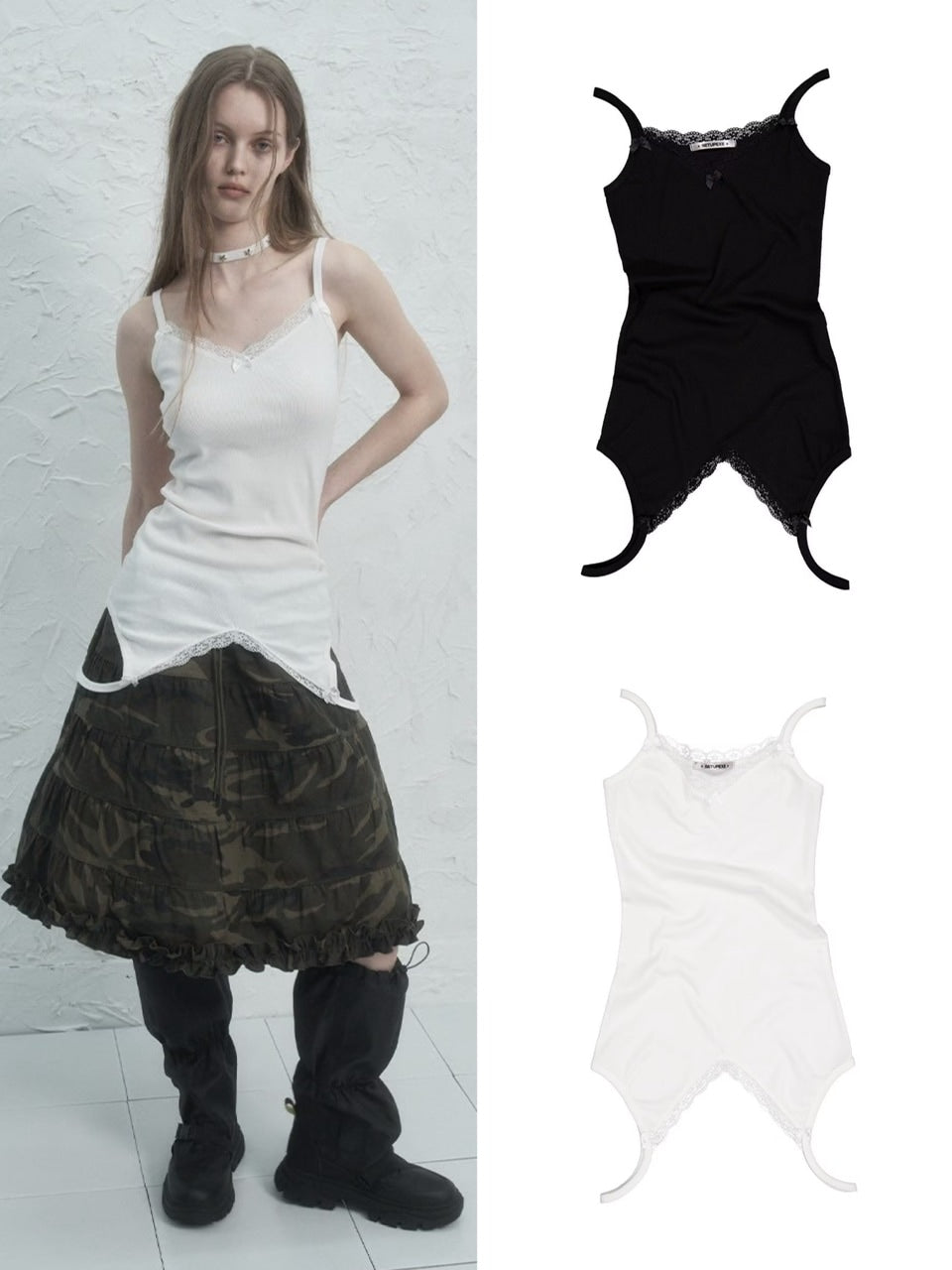 【SETUP‐EXE】LACE UP DOWN SLEEVELESS