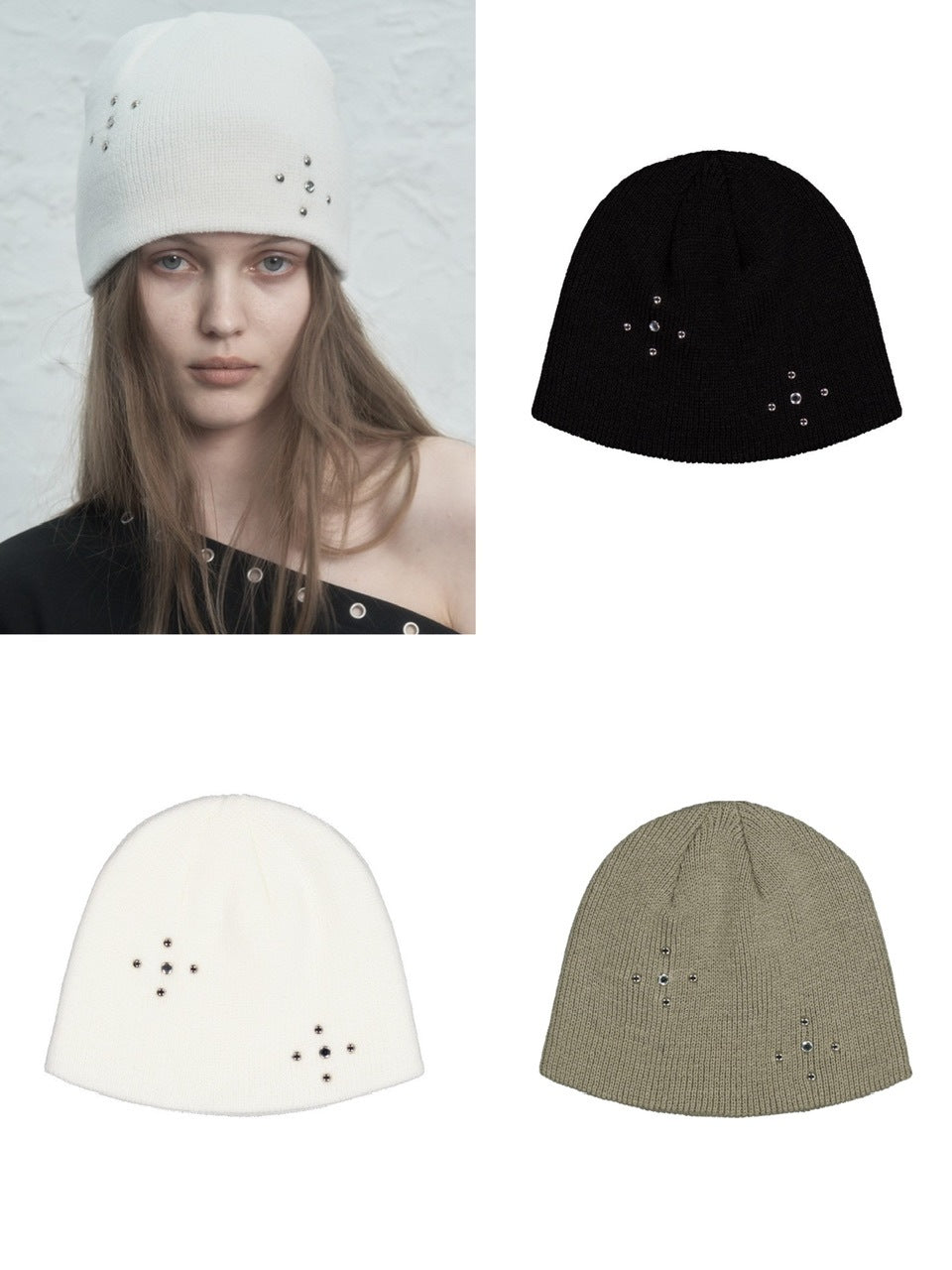 【SETUP‐EXE】STUDDED BEANIE