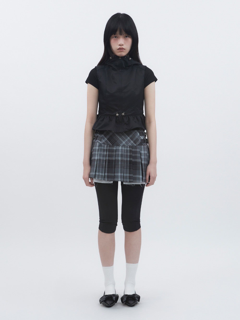 【TUOMIO】NYLON HOODED VEST