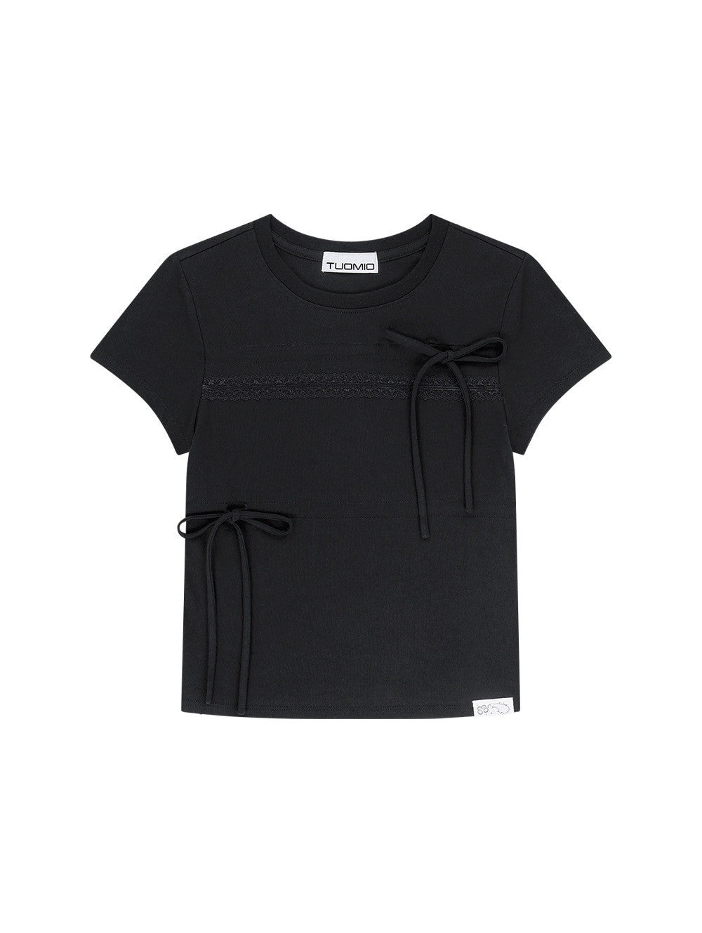 【TUOMIO】RIBBON LAYERED SHORT SLEEVES