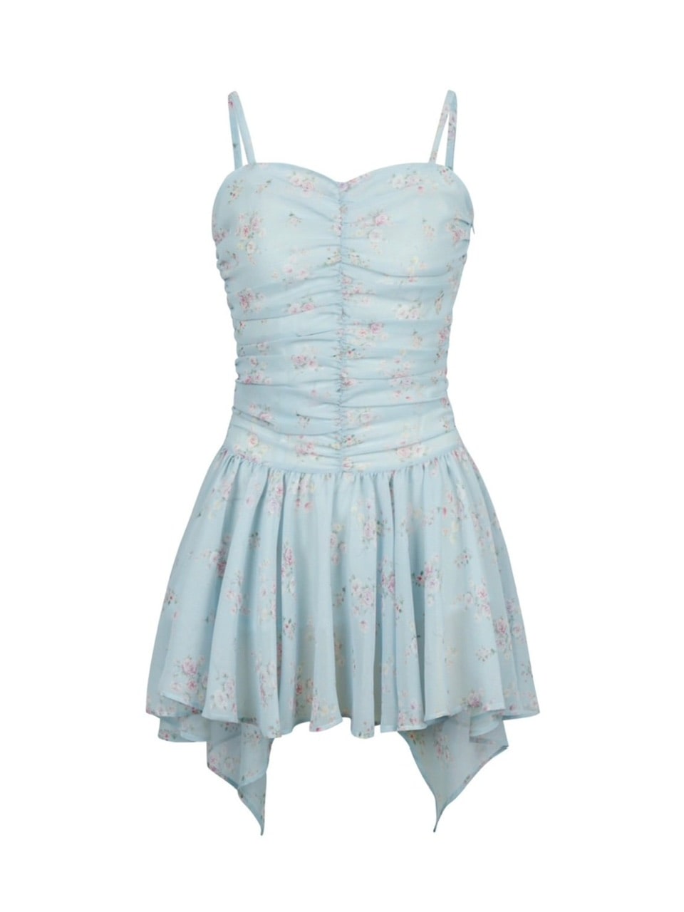 【ODDONEOUT】FLOWER SHIRRING ONE PIECE / 【オッドワンアウト】フラワーシャーリングキャミソールワンピース