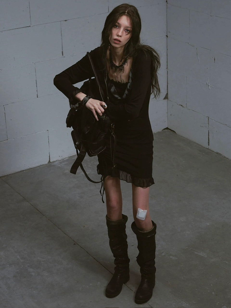 【Cest Nous】two-piece dress (3color) / 【セヌー】ツーピースレイヤードミニワンピース