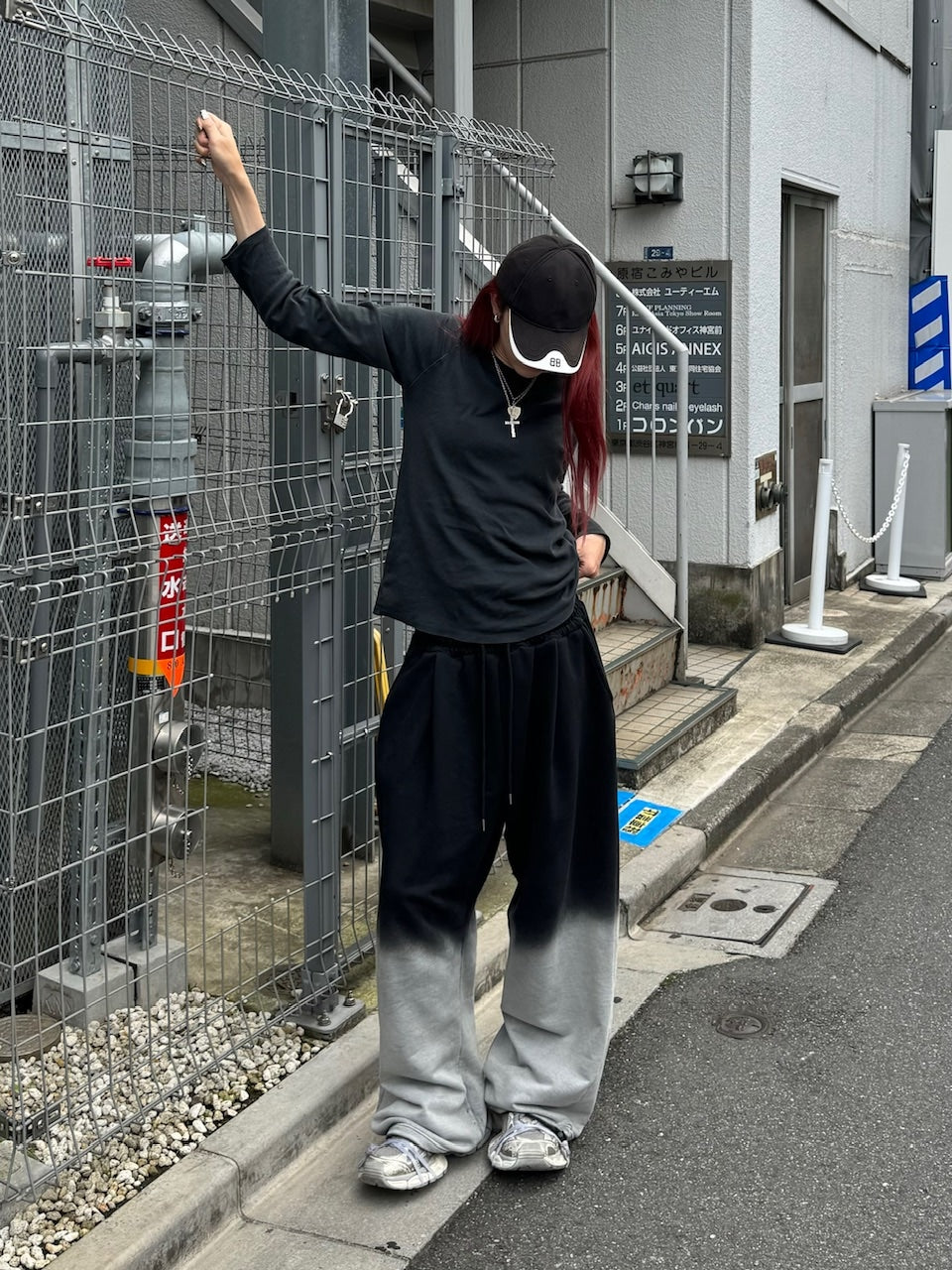 受注制【Chikashitsu +】gradation drawstring sweat pants / 【チカシツプラス】グラデーションドローコードスウェットパンツ