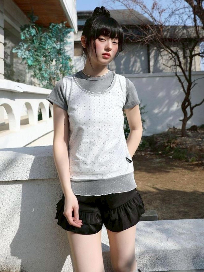 【Uglyshadow】SATIN RUFFLE PANTS