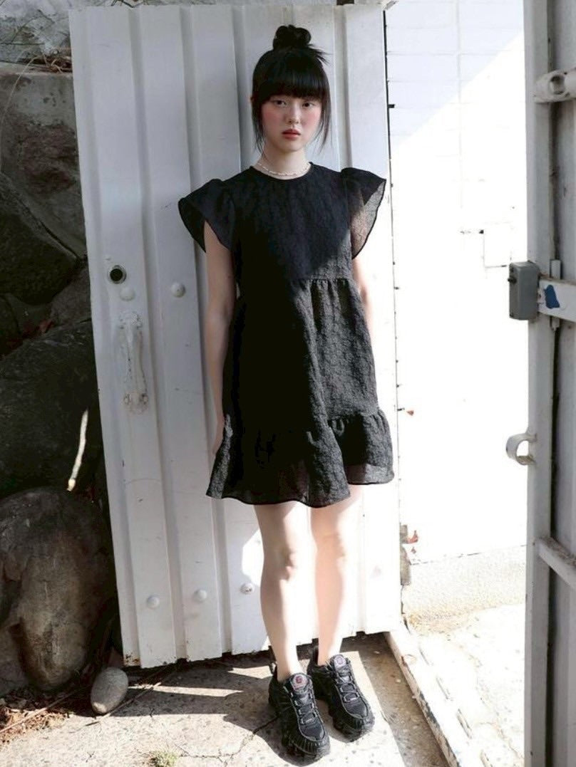 【Uglyshadow】FLOWER RUFFLE DRESS