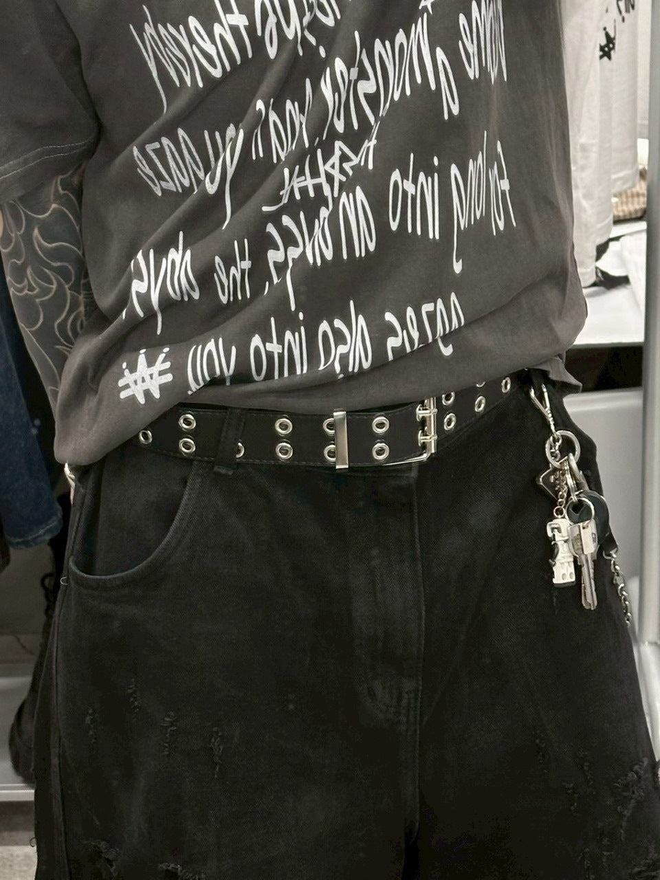 受注制【Chikashitsu +】eyelet belt (4color)