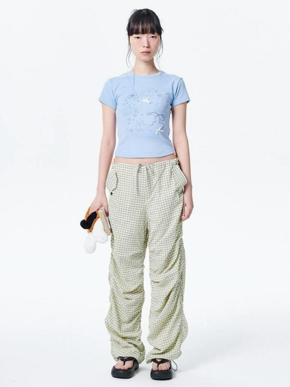 【runningHIGH】RIBBON CAT H/S TEE / 【ランニングハイ】リボンキャットプリント半袖Tシャツ