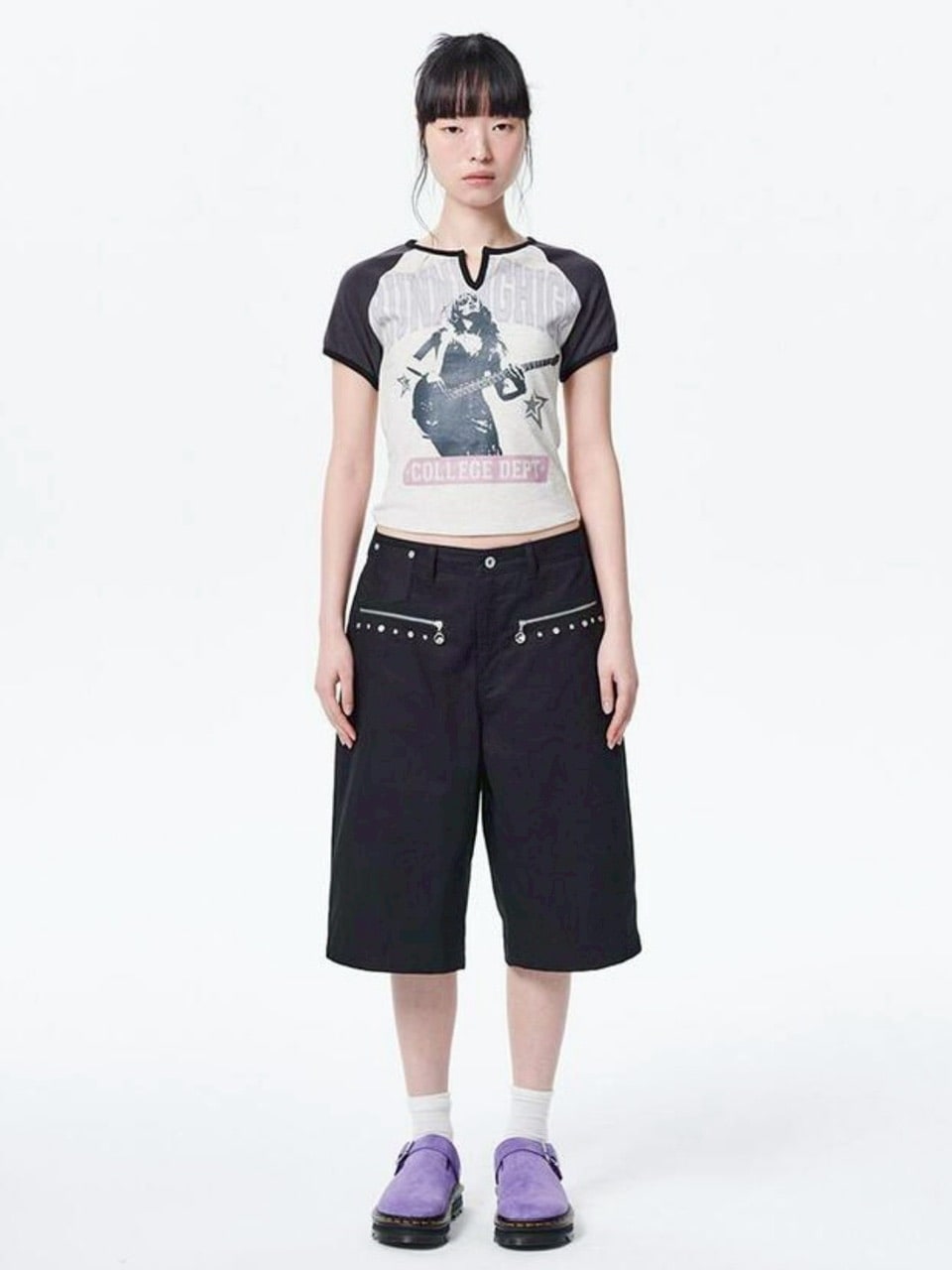 【runningHIGH】VARSITY LOGO H/S TEE